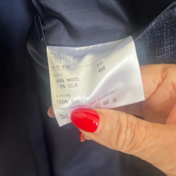 NWOT E ZEGNA TRAVELLER Blazer Sport Coat Wool Silk 46R Blue Check Lined 2 buttn - Picture 13 of 14